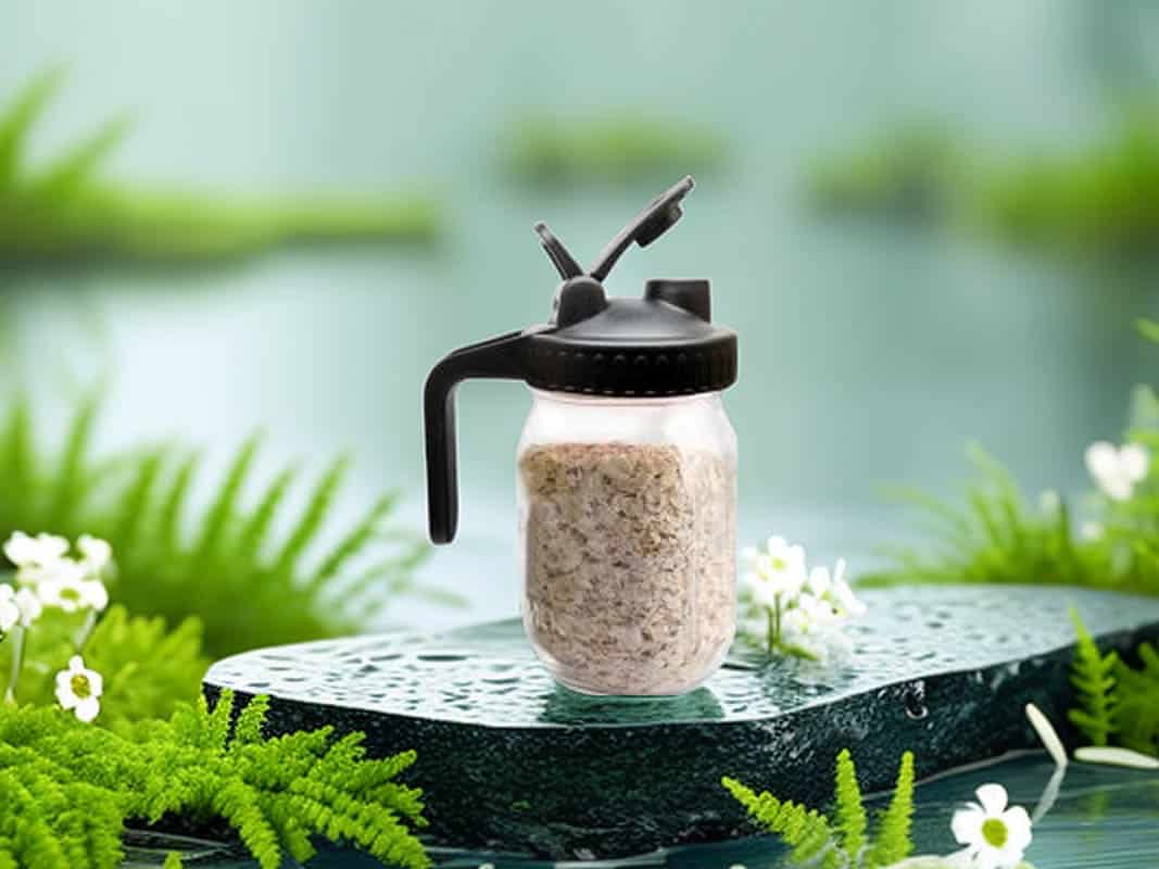 glass mason jar with flip top lid